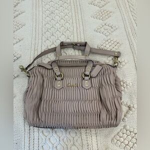 Pink ruched vintage COACH bag